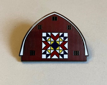 Red Barn Quilt Pin