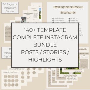 Real Estate Instagram Bundle , Real Estate Marketing ,Realtor instagram PostTemplate Canva