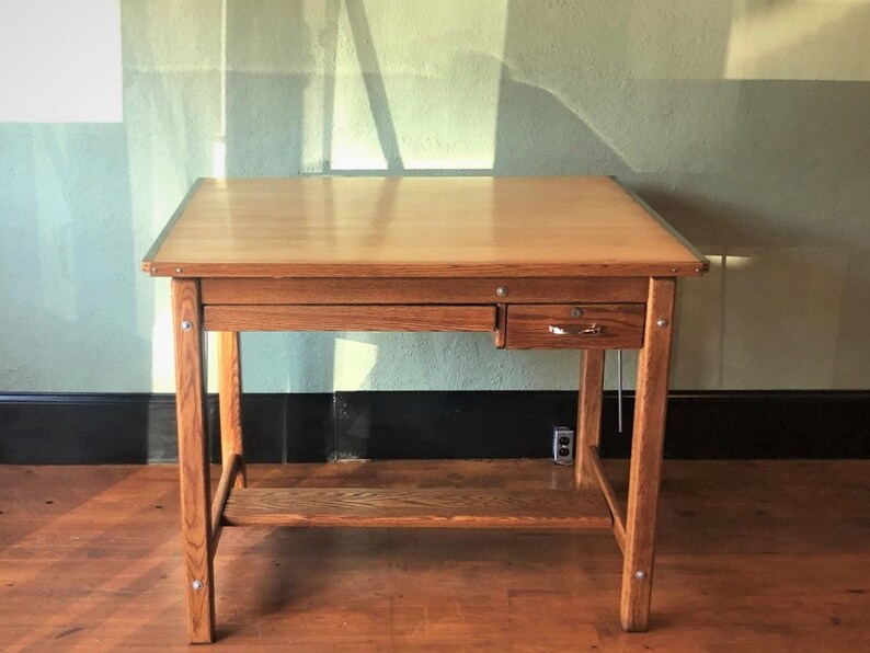 Vintage Beautifully Restored Mayline 4 Post Drafting Table Etsy