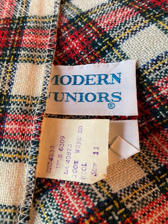 Vintage Classic l970s Modern Juniors Long Wool Pl… - image 5