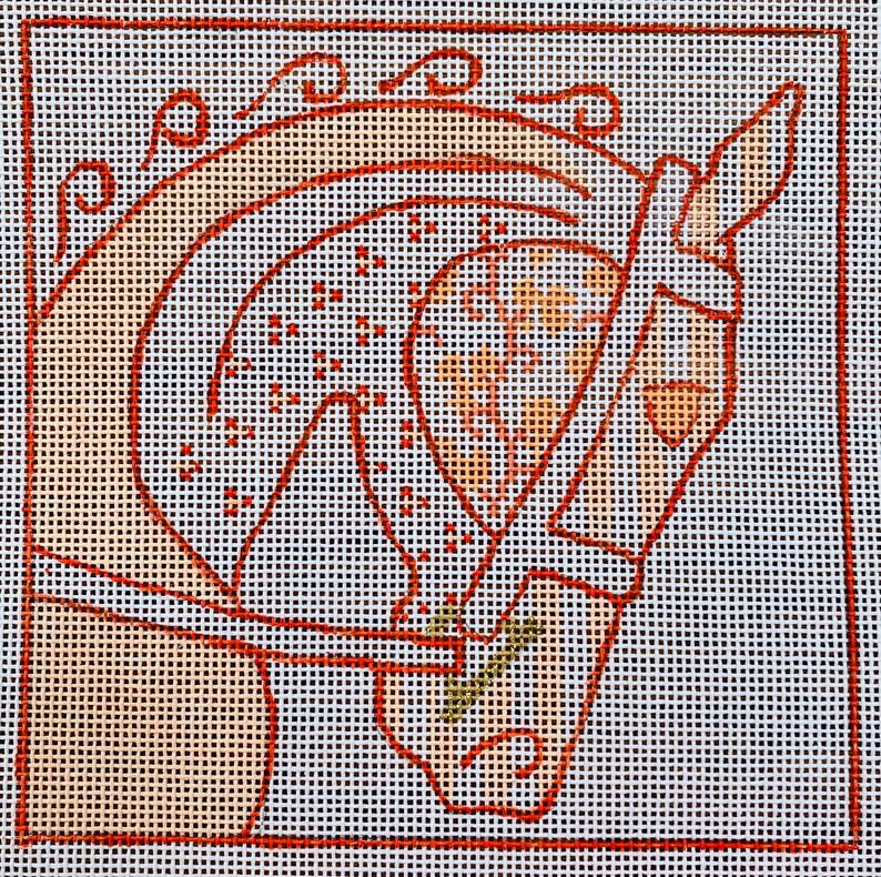 Custom Hand Painted Needlepoint Canvas for Interior Design Etsy