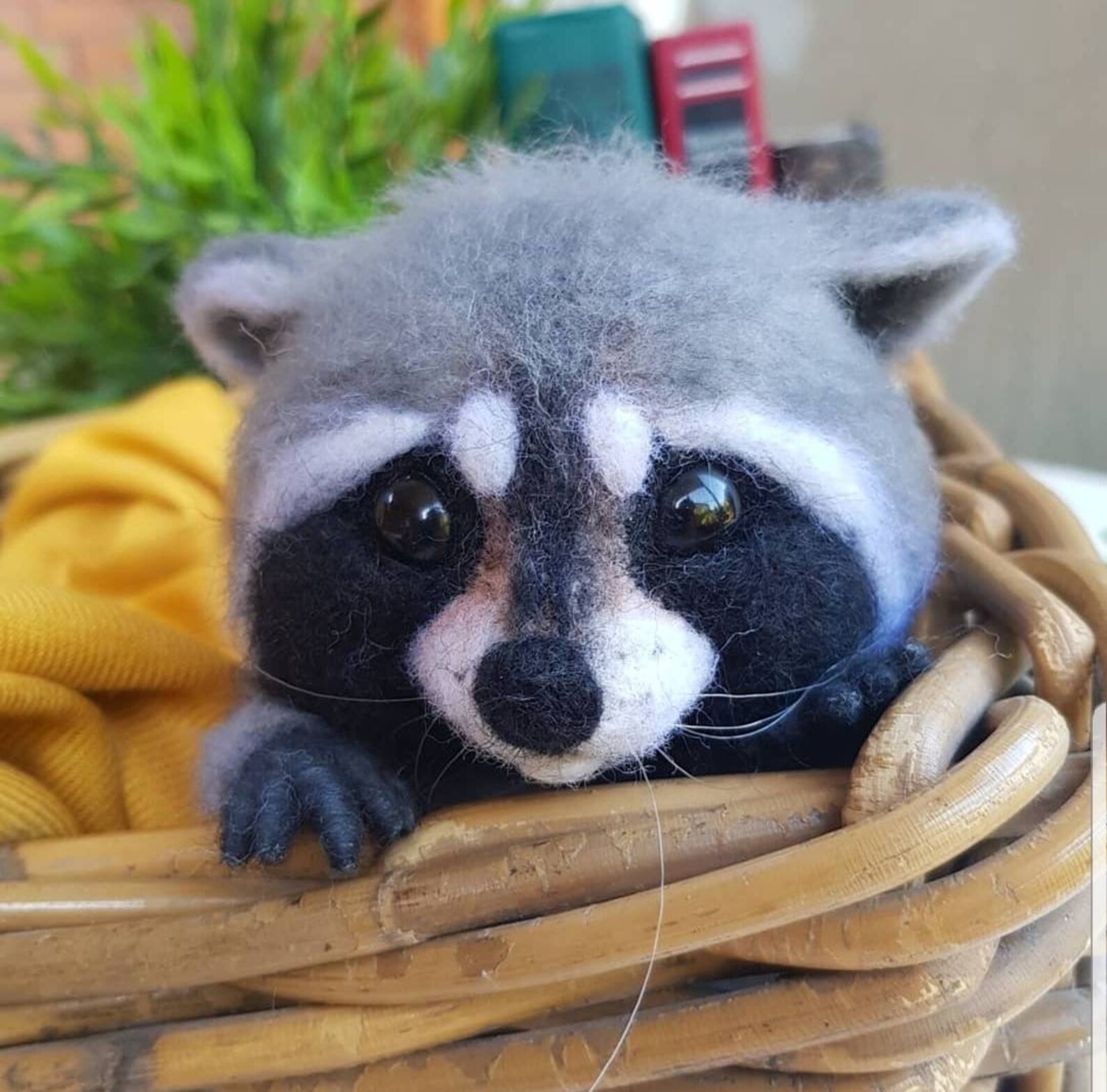 Cute fluffy raccoon toy realistic small racoon toy coon Etsy