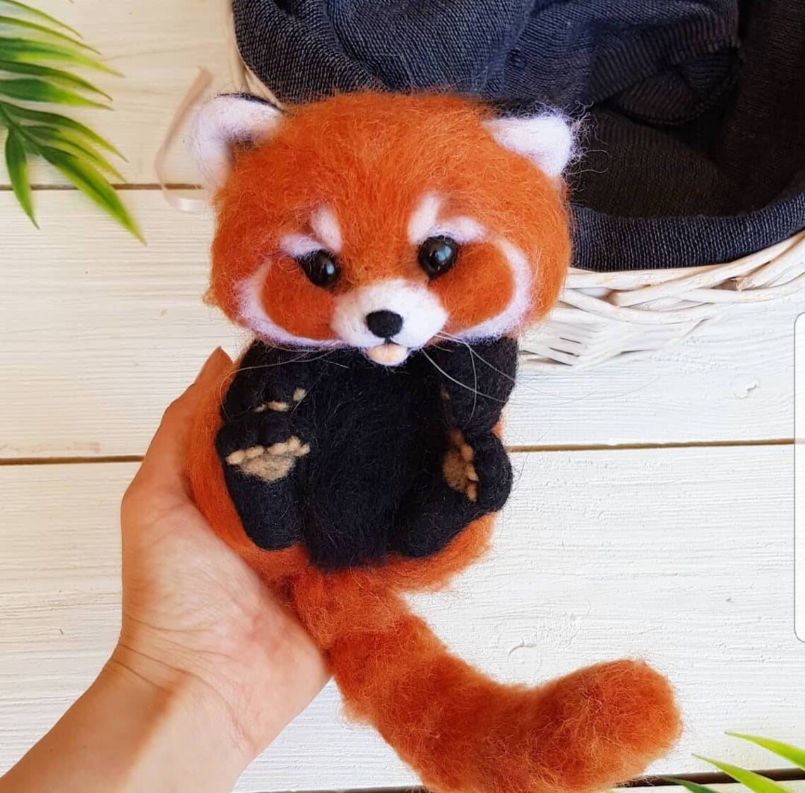 Needle felted red panda toy realistic red panda toykawaii Etsy