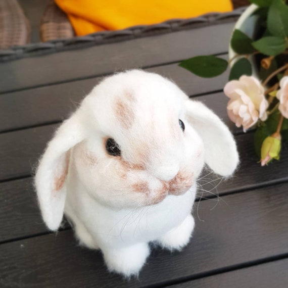 realistic plush rabbit