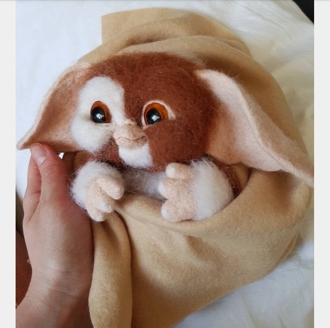 Gizmo Toy Needle Felted Gremlin Toy Stuffed Gizmo Toy Etsy