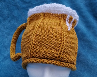 Handgestrickte Mütze Beanie Hut Männer Lässige Mütze Bier Liebhaber Geschenk lustige Geschenk für Papa