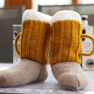 Hand Knitted Beer Socks Original Socks Oktoberfest Unisex Socks Wool Socks Birthday Gift