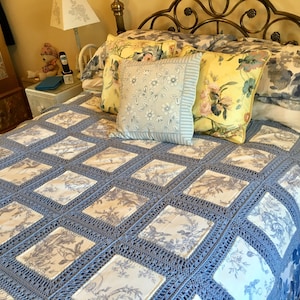 Fusion Patchwork Crochet Quilt Pattern: Fusion Design (PDF Download)