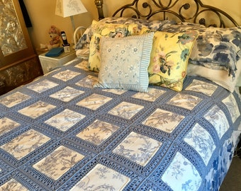Patchwork Quilt Fusion Crochet, PATTERN, Stunning results, easy to follow.