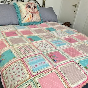 Patchwork Crochet Quilt Pattern: Fusion Design (PDF Download)