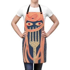 Spaghetti Eterni, Funny Apron | Pinafore Apron | Chef Apron Gift | Adjustable Apron | With Detachable Straps | Gift for Pasta lovers