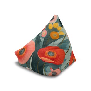 Blossoms Whimsy, Printed Bean Bag Chair Cover, Adult and Child Size