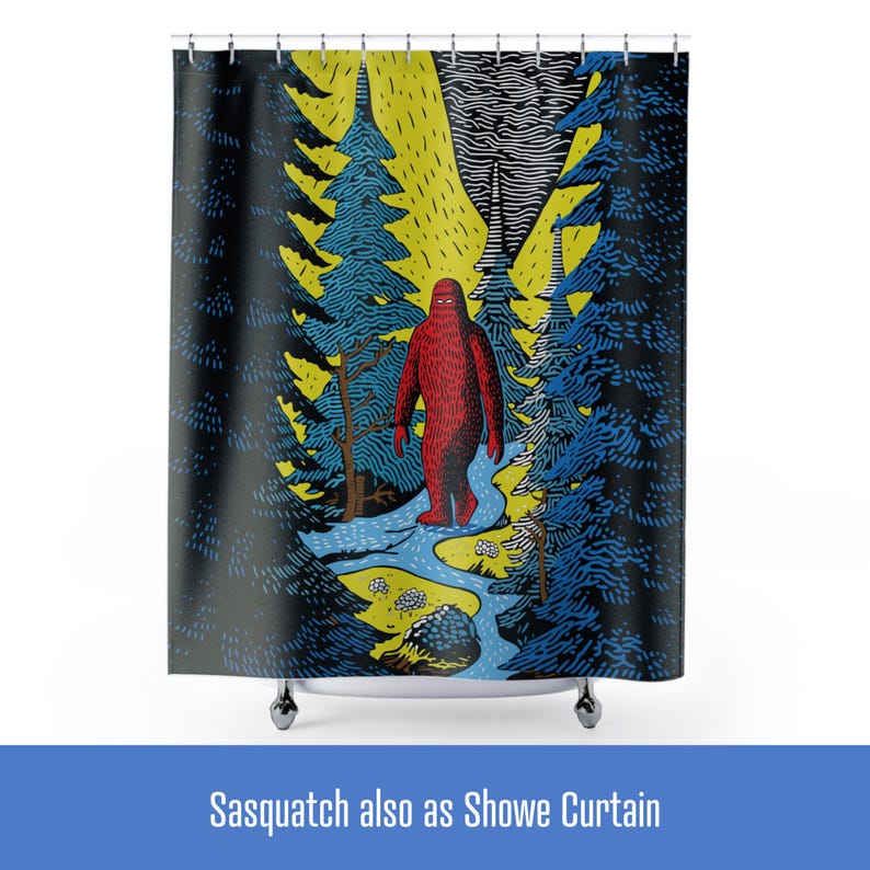 Sasquatch Poster, Poster Art Print, Matte Museum Grade Fine Archival Paper (175 GSM / 65 lb Card Stock paper) afbeelding 14
