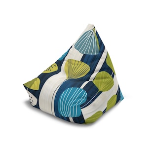 Abstract Foliage, Printed Bean Bag Chair Cover, Adult and Child Size