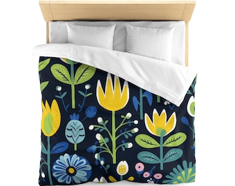 Yellow Tulips, Microfiber Art Duvet Cover