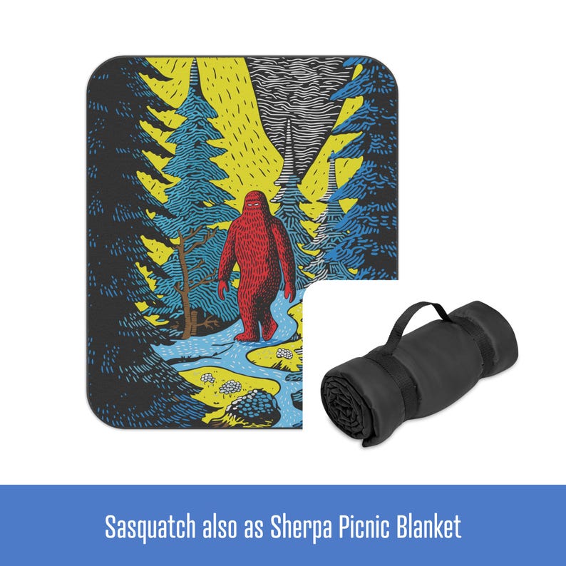 Sasquatch Poster, Poster Art Print, Matte Museum Grade Fine Archival Paper (175 GSM / 65 lb Card Stock paper) afbeelding 12