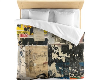 Decades of Decollage, Microfiber Art Duvet Cover