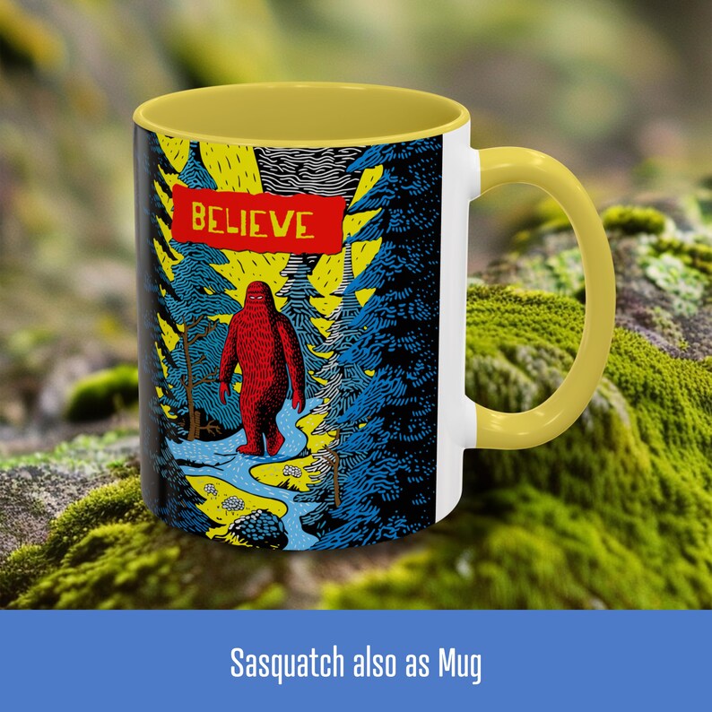 Sasquatch Poster, Poster Art Print, Matte Museum Grade Fine Archival Paper (175 GSM / 65 lb Card Stock paper) afbeelding 7