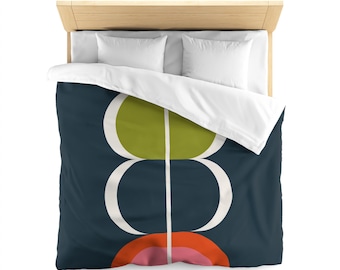 Modern Totem, Duvet Cover | Queen King Twin Twin XL | Modern Bedding | Minimalist Design | Colorful
