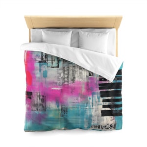 Urban Palimpsest, Microfiber Art Duvet Cover