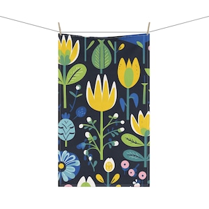 Yellow Tulips, Art Kitchen Towel