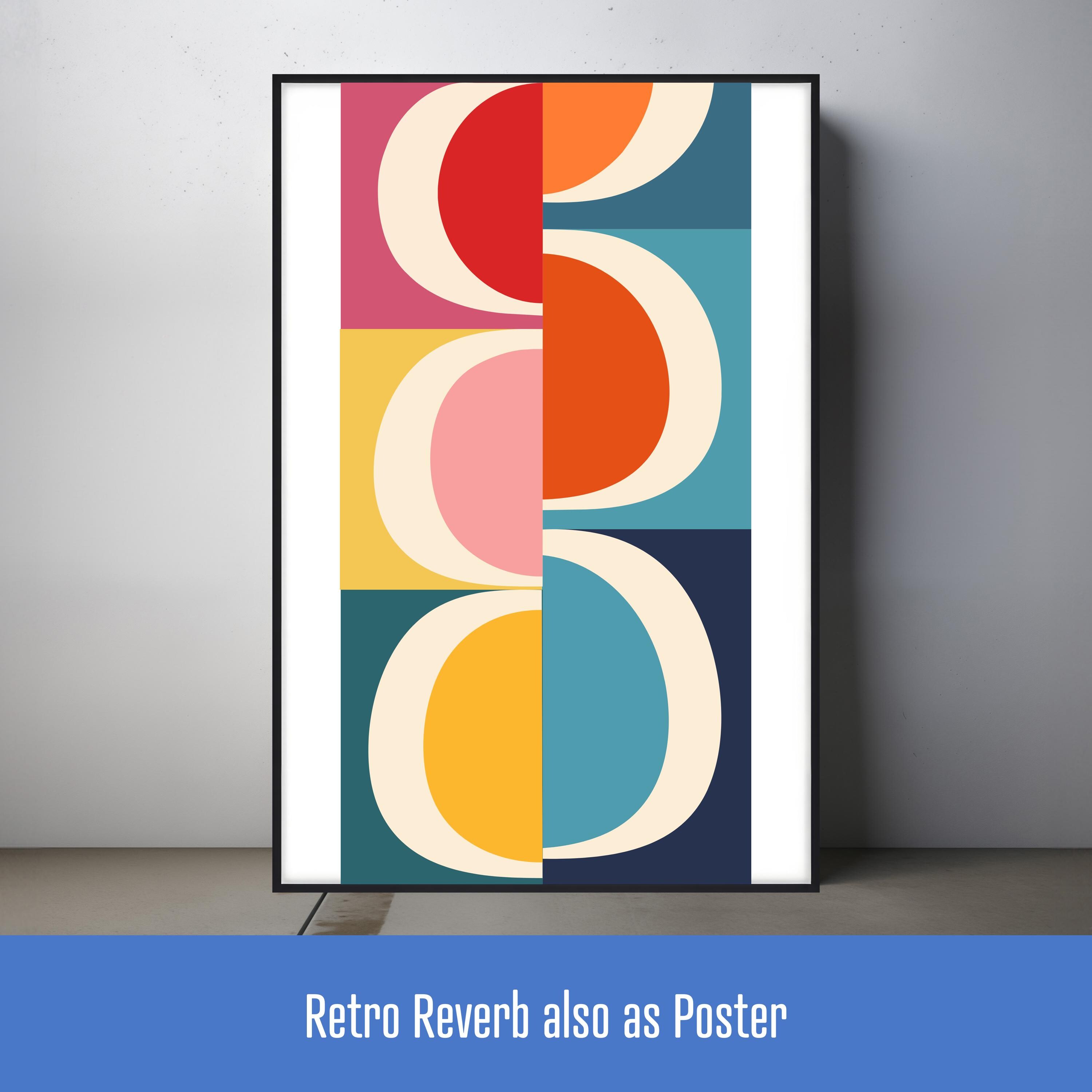 Retro Reverb, Fleece Sherpa Blanket | Mid Century Decor | Colorful Blanket | Friends Gift | Lightweight | Large | Soft