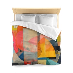 Chromatic Layers, Microfiber Art Duvet Cover