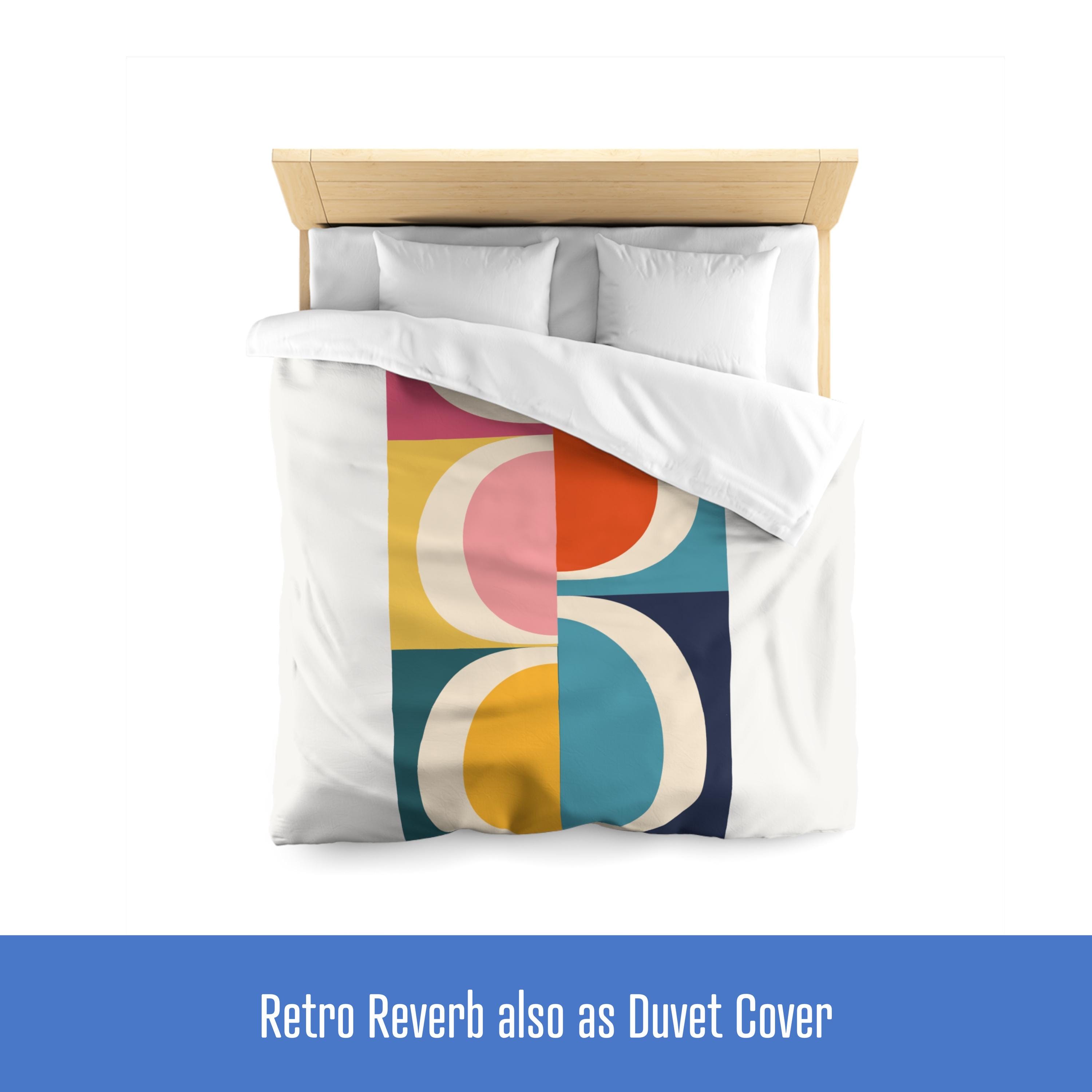 Retro Reverb, Fleece Sherpa Blanket | Mid Century Decor | Colorful Blanket | Friends Gift | Lightweight | Large | Soft