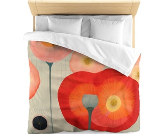 Poppy Dreams, Microfiber Art Duvet Cover