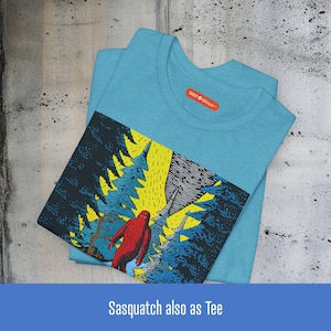 Sasquatch Poster, Poster Art Print, Matte Museum Grade Fine Archival Paper (175 GSM / 65 lb Card Stock paper) afbeelding 16