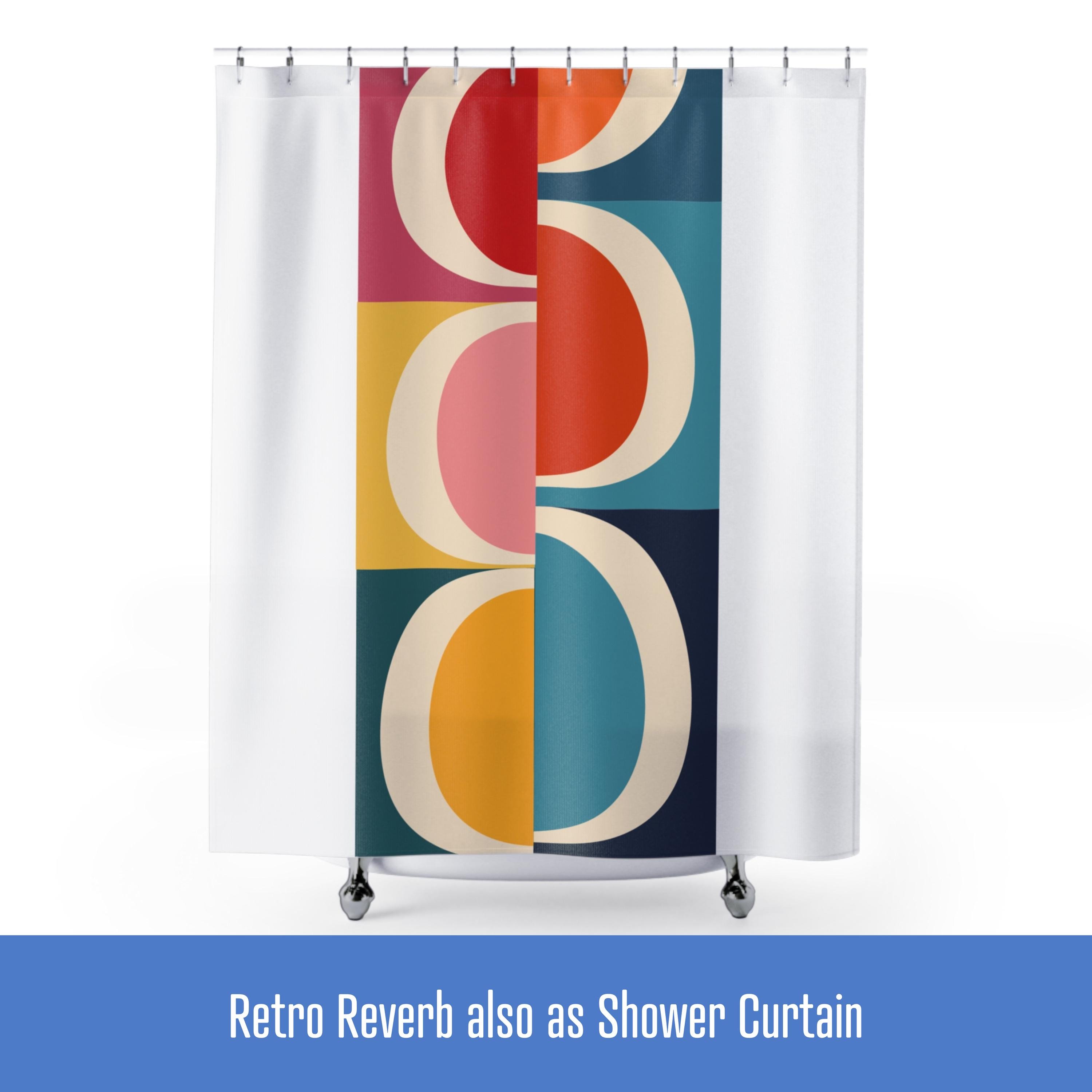 Retro Reverb, Fleece Sherpa Blanket | Mid Century Decor | Colorful Blanket | Friends Gift | Lightweight | Large | Soft