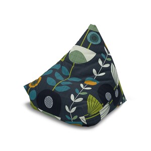 Retro Flora, Printed Bean Bag Chair Cover, Adult and Child Size