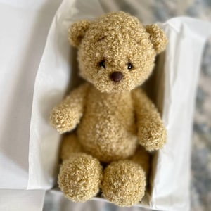 Vintage style beige Teddy Bear Plush, Articulated, Movable Arms and Legs, 33cm