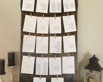 find your seat, seating chart, wedding seating chart, wedding sign, wedding decor, rustic sign, wood sign, bridal shower, baby shower