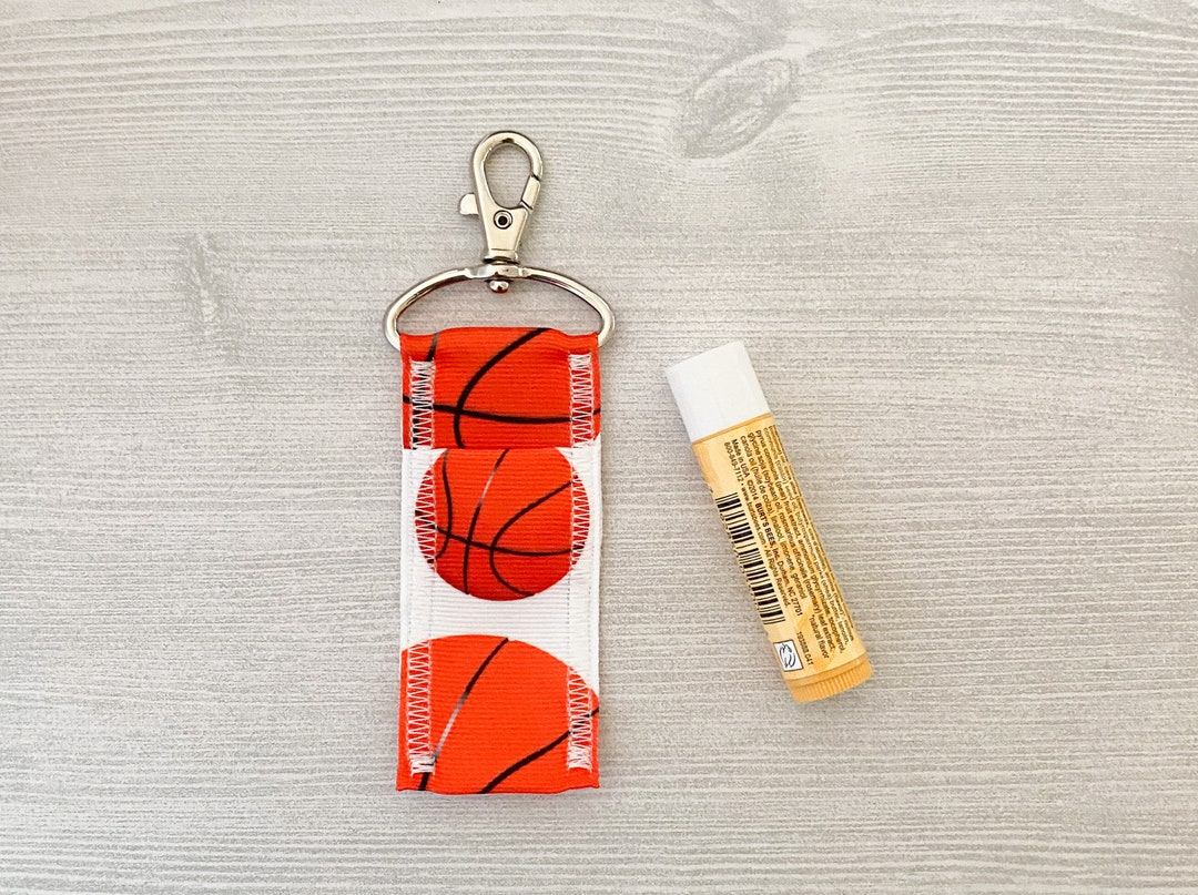 Basketball Lip Balm Holder Chapstick Holder Keychain Etsy