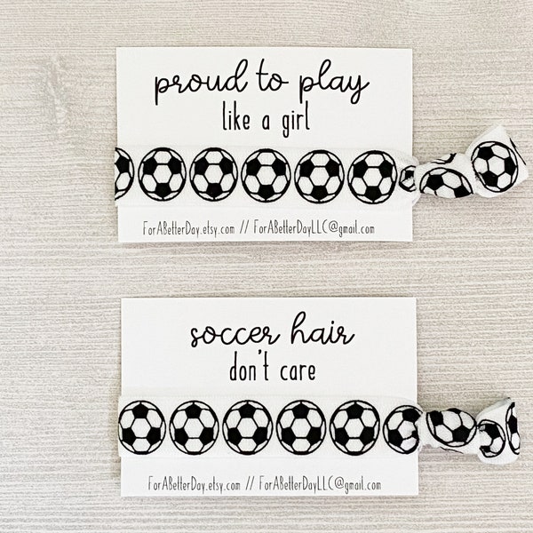 Soccer Hair Ties, Gift For Girl Soccer Players