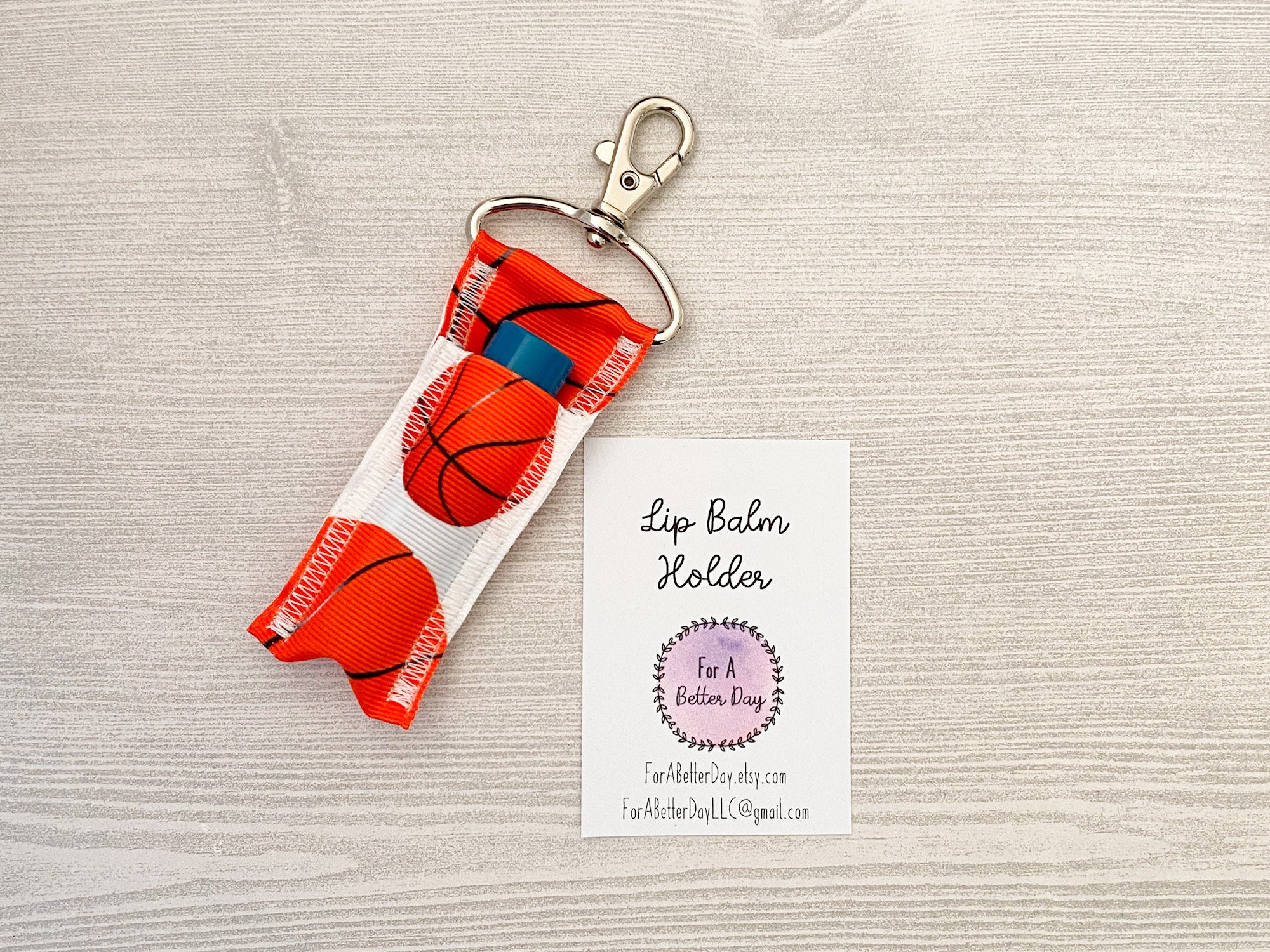 Basketball Lip Balm Holder Chapstick Holder Keychain Etsy