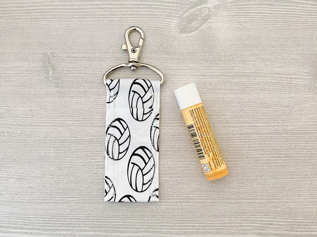 Volleyball Lip Balm Holder, Chapstick Holder Keychain Etsy