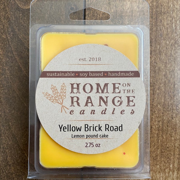 Yellow Brick Road | literature wax melts clamshell, 2.75 oz | Lemon Pound Cake