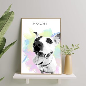Pet Portrait | Pet Print | Custom Pet Print | Dog Print | Watercolor Pet Print | Digital Pet Print | I Love My Dog | In Loving Memory