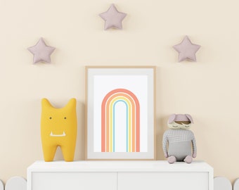 Modern Rainbow Print: Baby Nursery Decor (Digital Download)