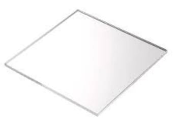 Silver 8" x 10" mirrored acrylic rectangel or oval