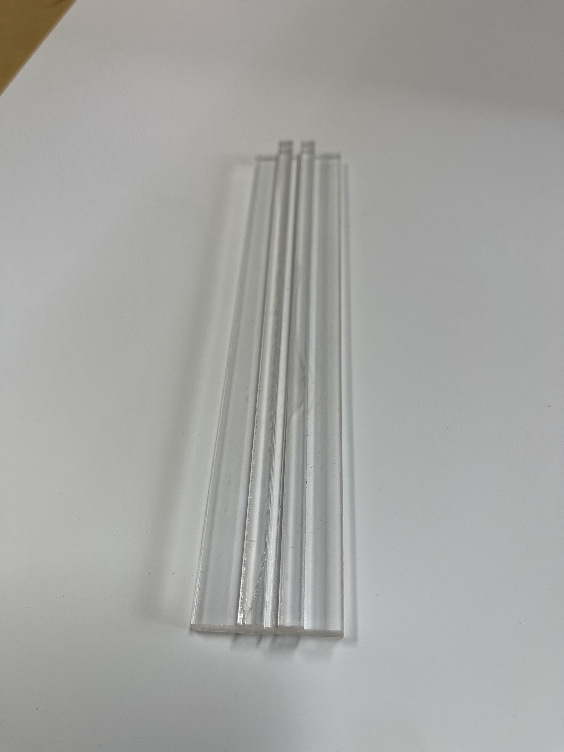 6 x Stamping Blocks Acrylic Clear Plastic 5mm Thick 45mm x