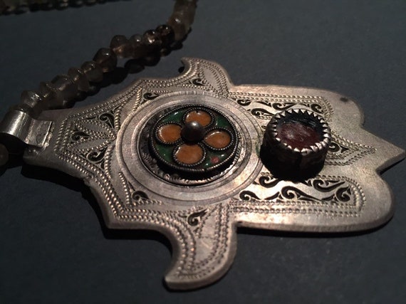 HAMSA,KHAMSSA ,Berber Amulet,ⵜⴰⴼⵓⵙⵜ,Berber silver… - image 3
