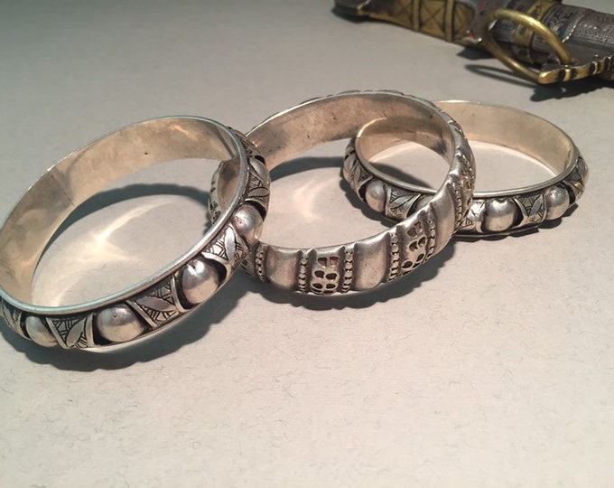 Antique Berber Silver Bracelets: Moroccan Tribal Jewelry