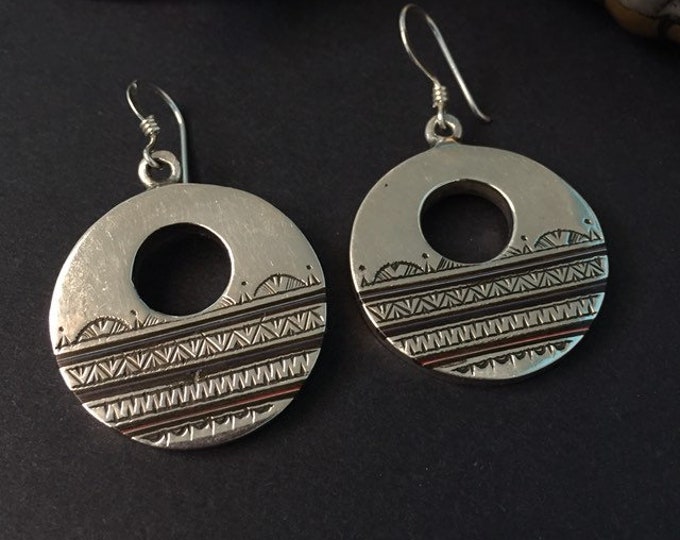 Berber Tuareg Earrings,Silver Earrings,Berber Silver African Jewelry,African Silver,Moroccan Jewelry.