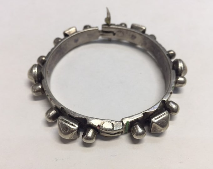 Antique Berber Silver Bracelet, Guilmim Jewelry