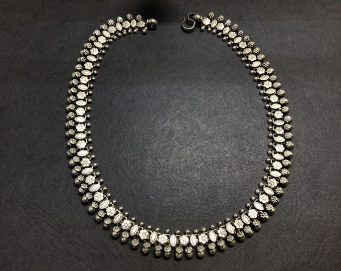 Handmade silver necklace,Indian silver necklace,vintage silver necklace,Indian jewelry,ethnic jewelry,