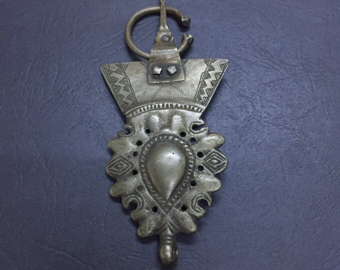 Antique Moroccan Silver Berber Fibule, Ethnic Jewelry