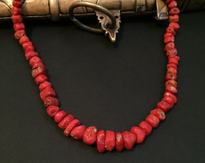 Mediterranean natural coral,Berber coral,Berber jewelry,North African coral,Berber necklace